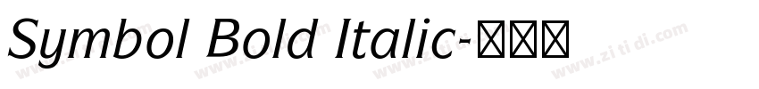 Symbol Bold Italic字体转换